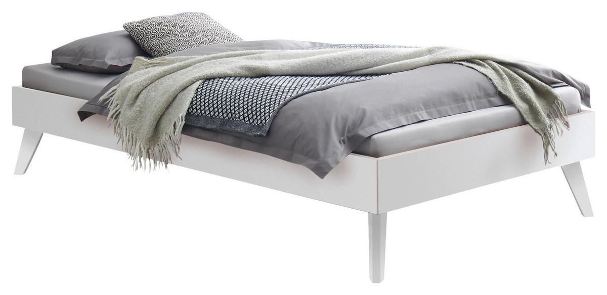 Bett Calvari, Weiß 90x200 Cm - Weiß, KONVENTIONELL, Holz (90/200cm) - Hasena