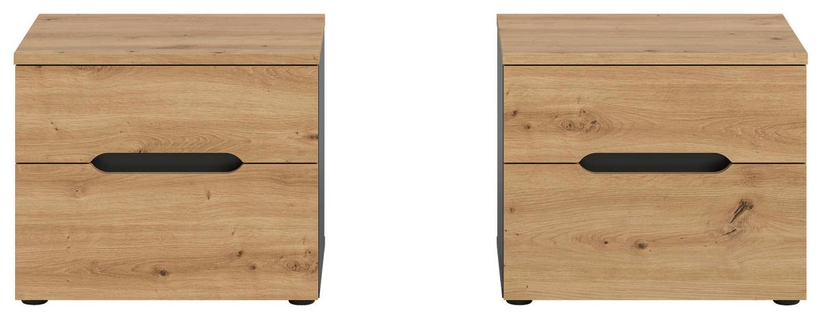 Schlafzimmer Canu Grau /Eiche Artisan Dekor B: 244cm - Eiche Artisan/Grau, MODERN, Holzwerkstoff (244/87/205cm) - MID.YOU