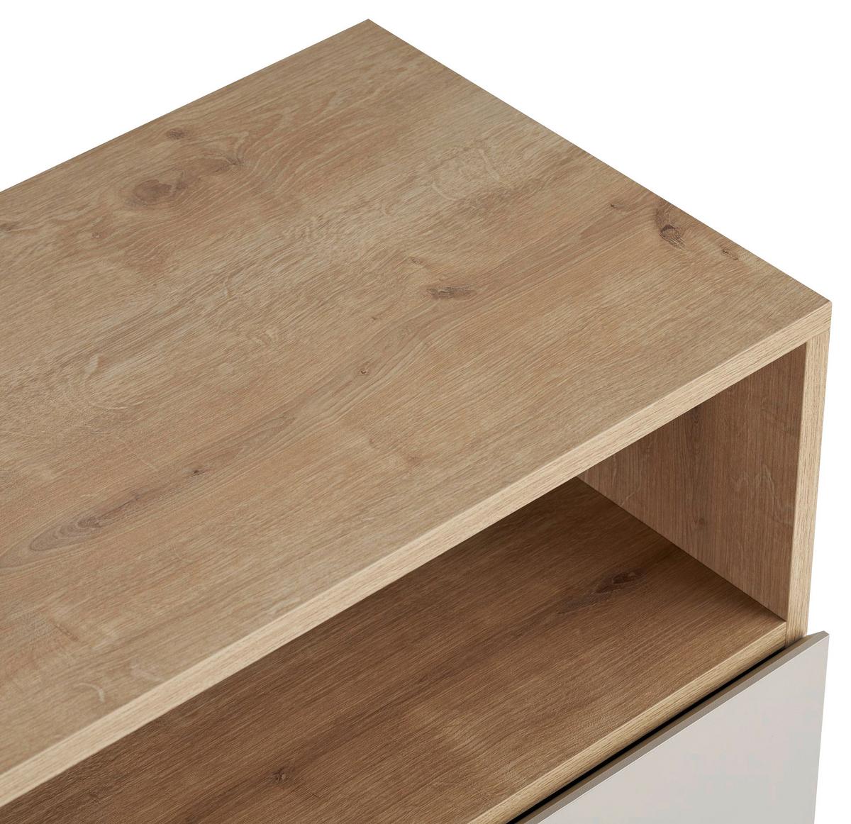 SIDEBOARD Sand-/Eichefarben B: 80cm - Sandfarben/Eichefarben, MODERN, Holzwerkstoff (80/80/40cm)