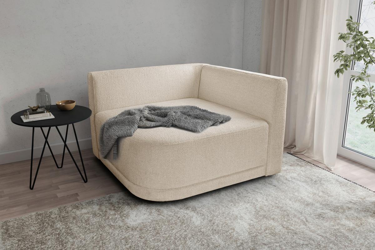 Sofa Zuri Naturfarben/Rot, B: 110cm - Rot/Schwarz, Trend, Textil (110/75/115cm) - Livetastic