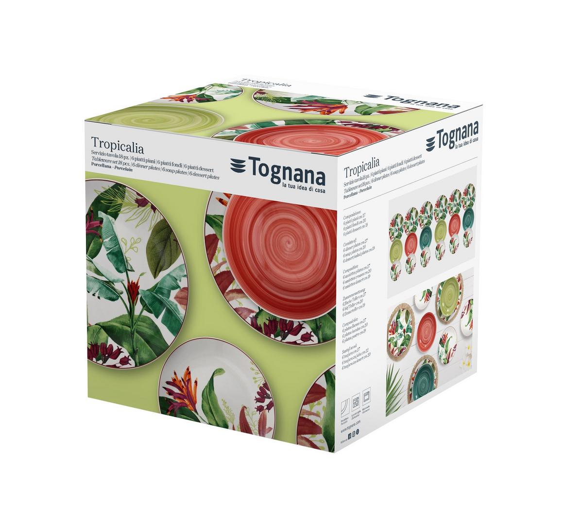 Kombiservice Madison Tropicalia - Keramik (36,5/28,5/21cm) - Tognana