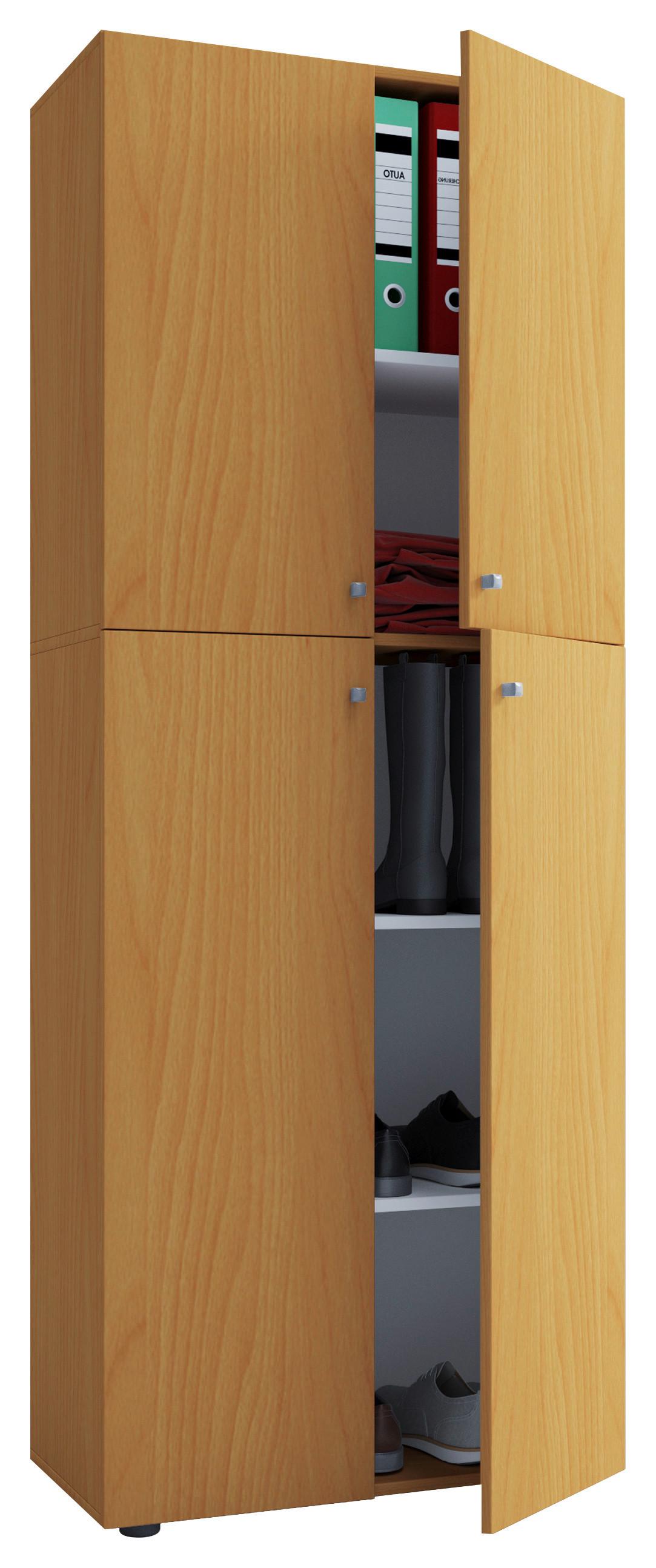 Aktenschrank Lona Buche Dekor B 70 cm - Buchefarben, KONVENTIONELL, Holzwerkstoff (70/182/37cm) - MID.YOU