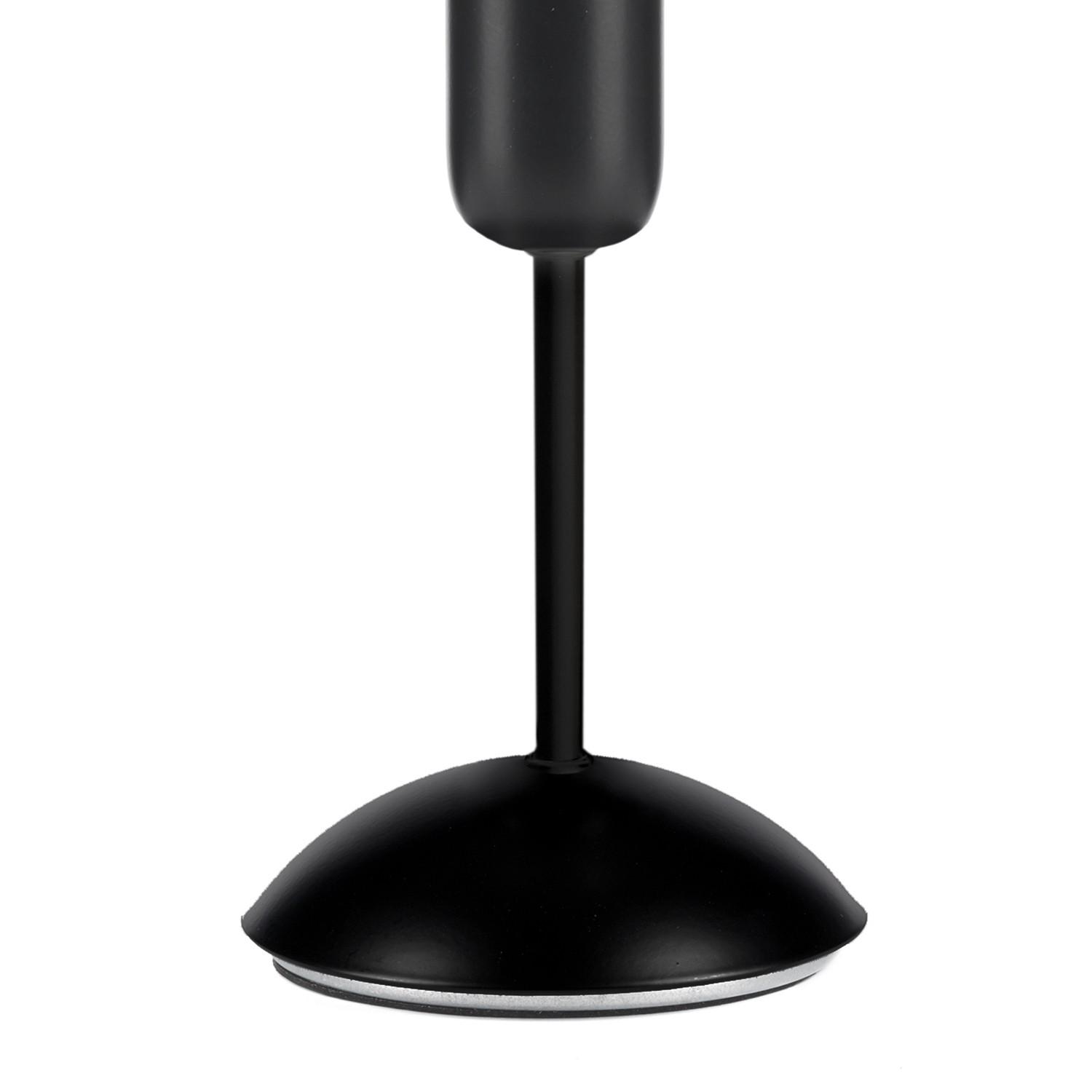 Tischleuchte Schwarz D: 12 Cm 22w - Schwarz, KONVENTIONELL, Metall (12/32cm)