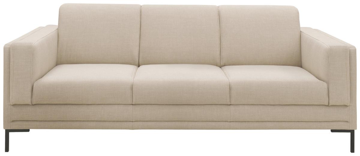 3-Sitzer-Sofa Looks Vii - Beige/Silberfarben, Design, Textil (210/82/90cm) - LOOKS by W.Joop