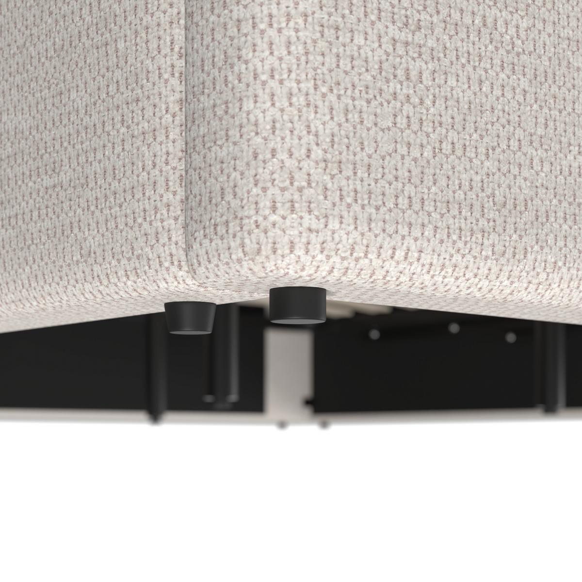 Čalúnená posteľ PERLA 180x200 cm, béžová - čierna/prírodná farba, Modern, drevo/textil (180/200cm) - Bessagi Home