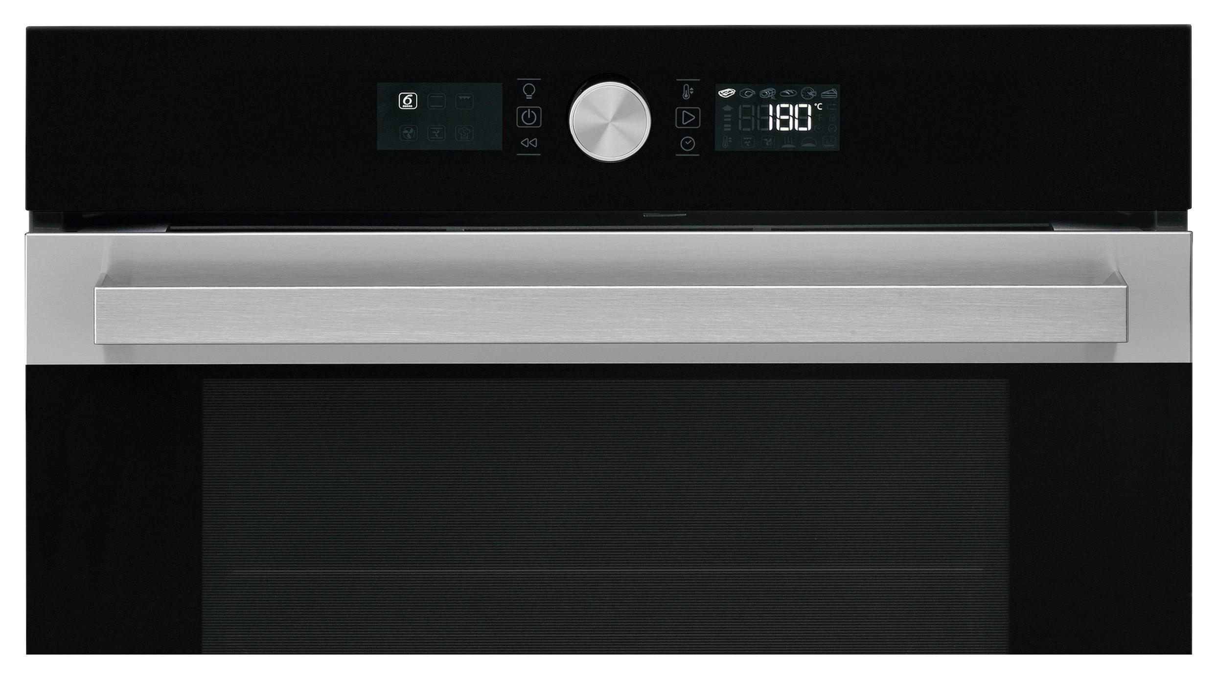 Einbau-backofen Bik5 B: 59,5 Cm Schwarz/edelstahl - Edelstahlfarben/Schwarz, Basics, Glas/Metall (59,5/59,5/56,4cm) - Bauknecht