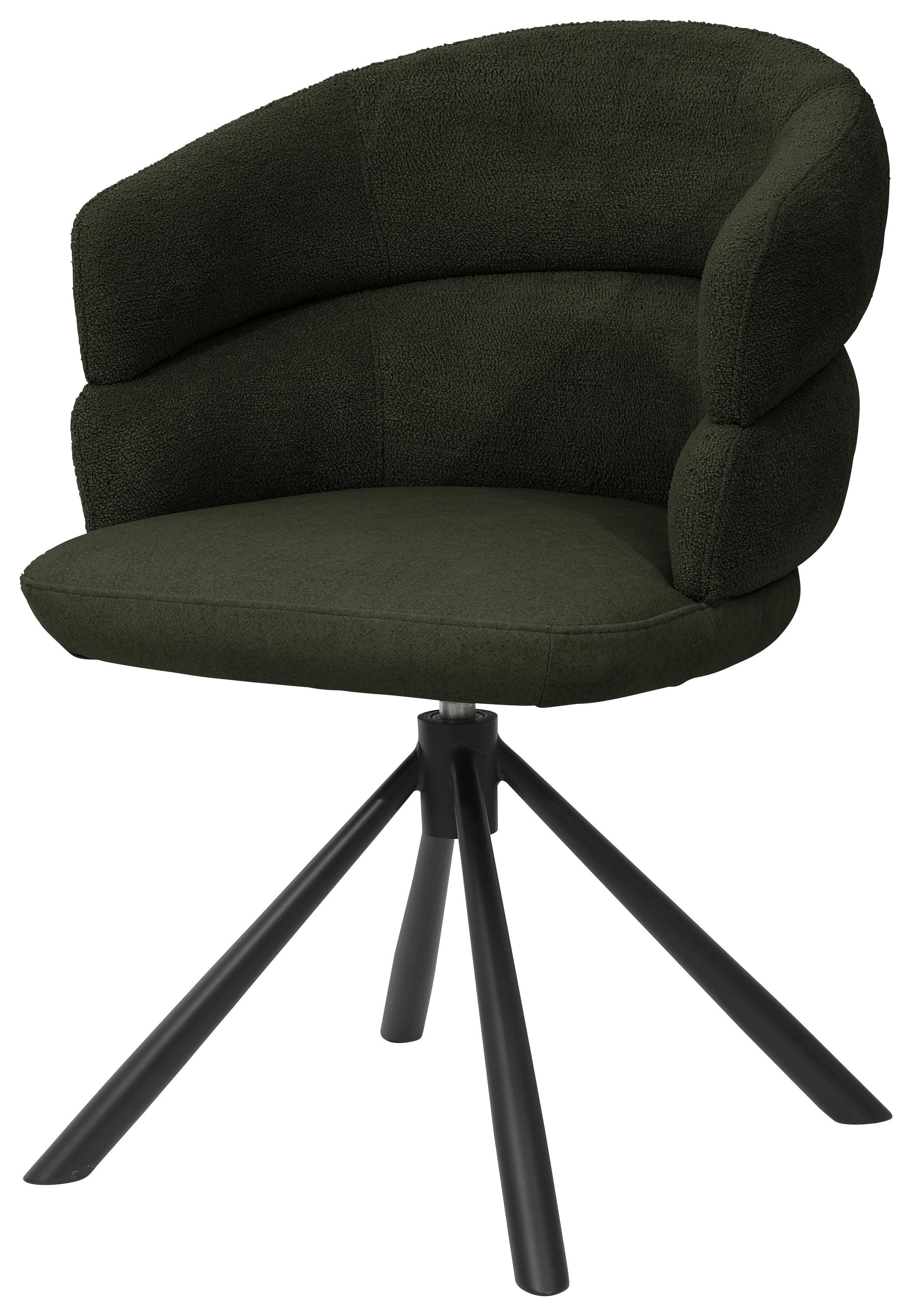 Židle s područkami Malia zelená - černá/zelená, Lifestyle, kov/textil (58/83/62cm) - Premium Living