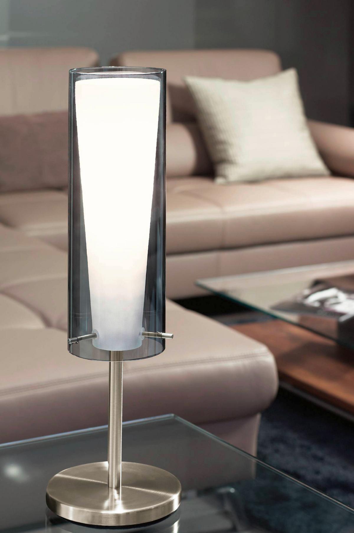Tischleuchte 89835 - Transparent/Weiß, Design, Glas/Metall (19,1/19,5/39,4cm) - Eglo