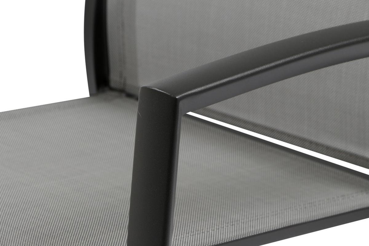 Gartengarnitur Velia 7-Teilig Metall/Textil/Keramik - Anthrazit/Schwarz, KONVENTIONELL, Keramik/Textil - Siena Garden