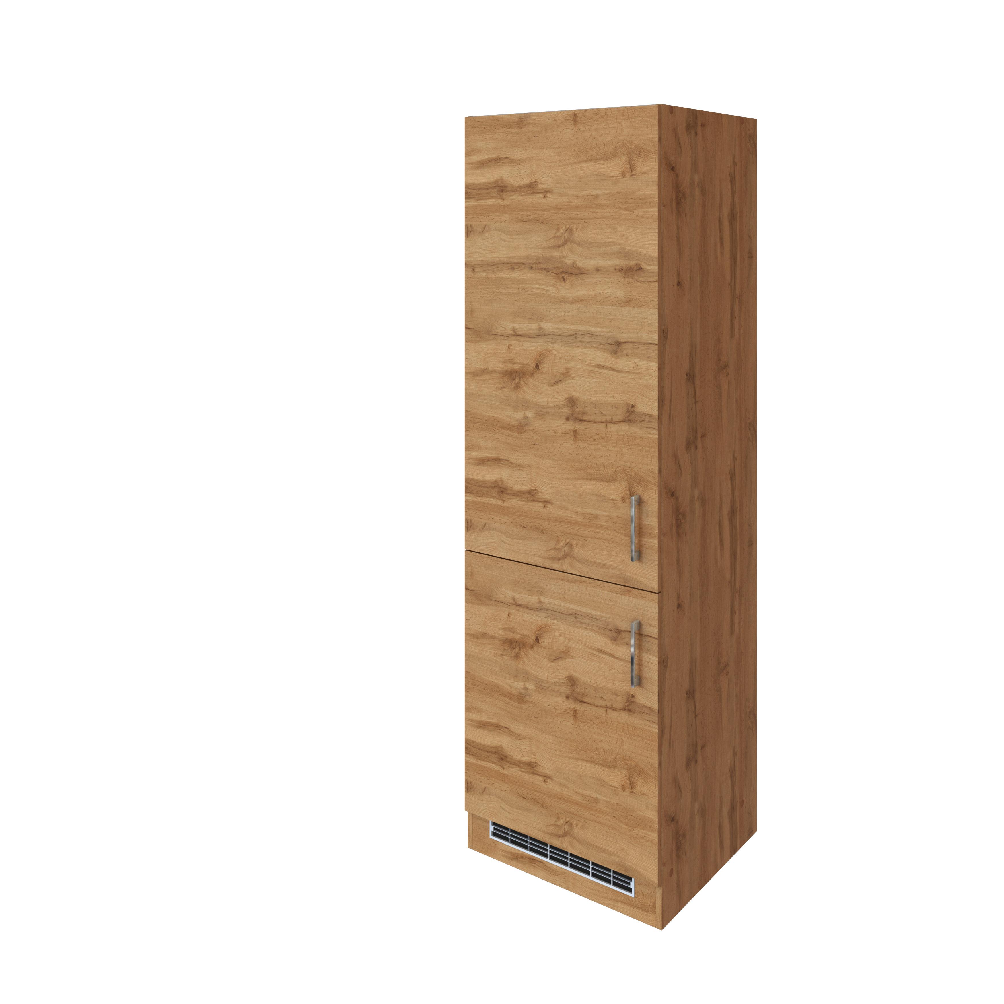 Geräteumbauschrank K/G Kombi B: 60 cm Eiche - Eichefarben, MODERN, Holzwerkstoff (60/200/60cm) - Held