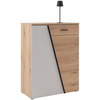 Kommode Venedig B: 80cm Eichefarben/kaschmir - Kaschmir/Eichefarben, MODERN, Holzwerkstoff (80/110/40cm)