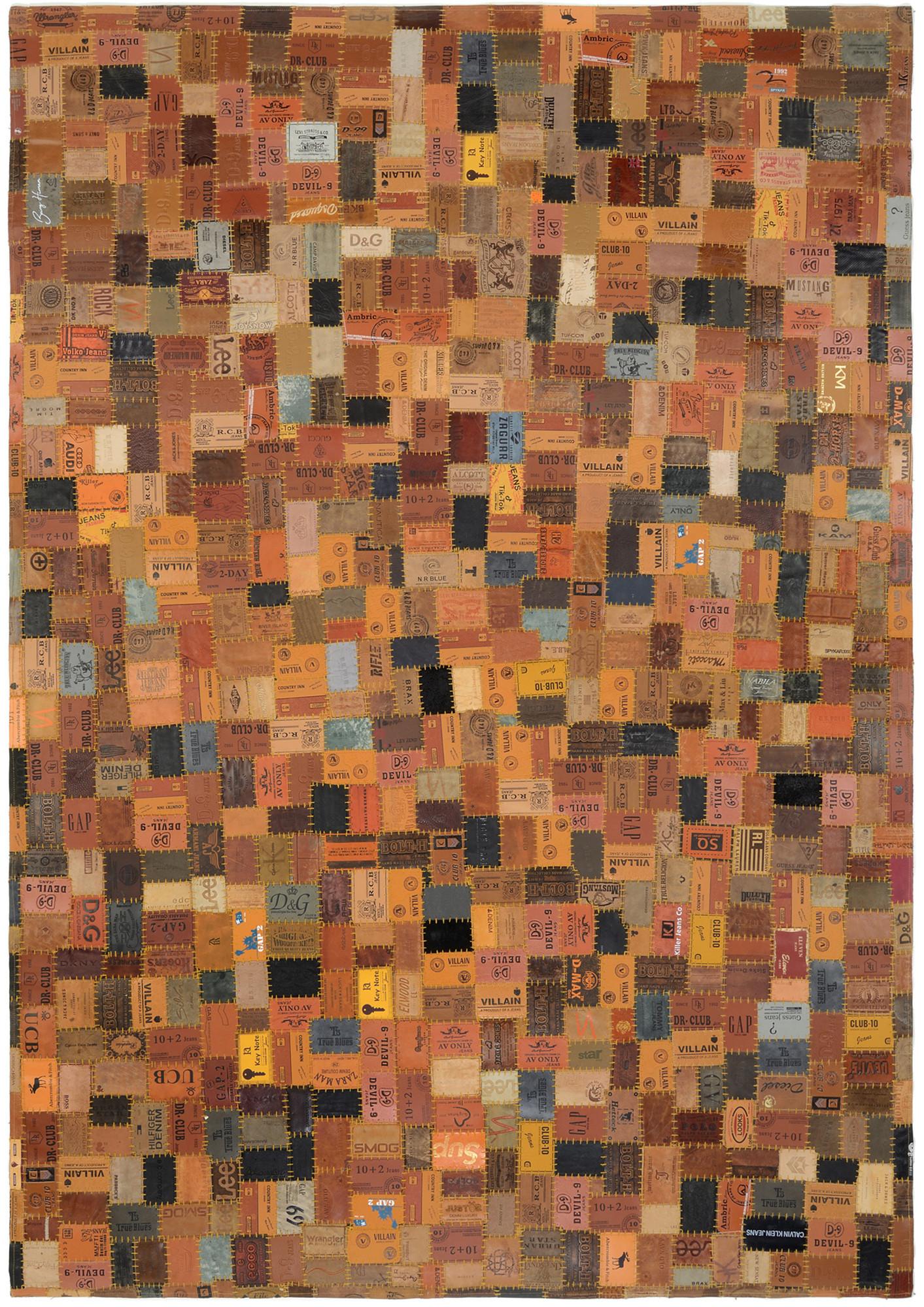 Lederteppich Labelstar Naturfarben 170x240 cm - Multicolor, Basics, Textil (170/240cm) - Novel