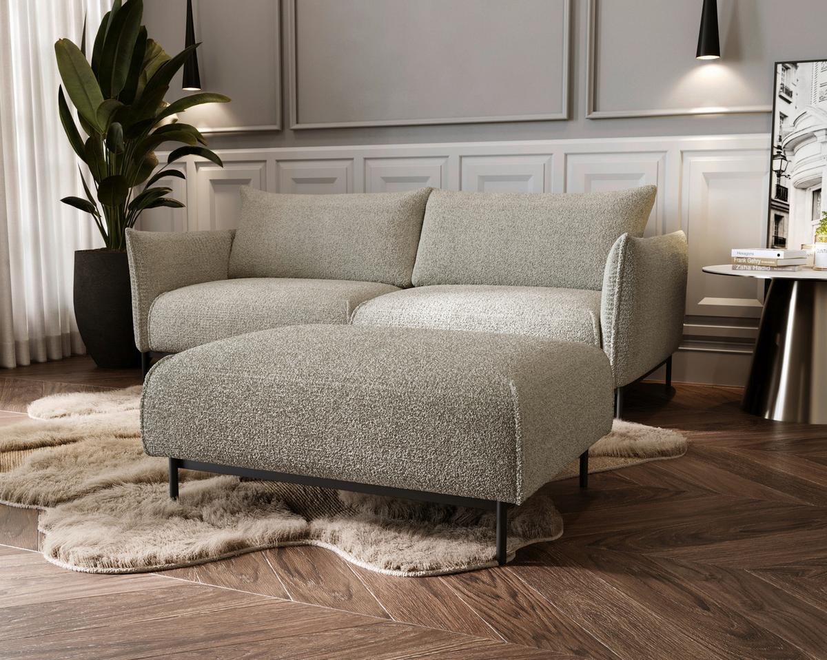 Bueno Creme B: 100 Cm - Creme/Schwarz, Design, Textil (100/42/97cm) - Livetastic