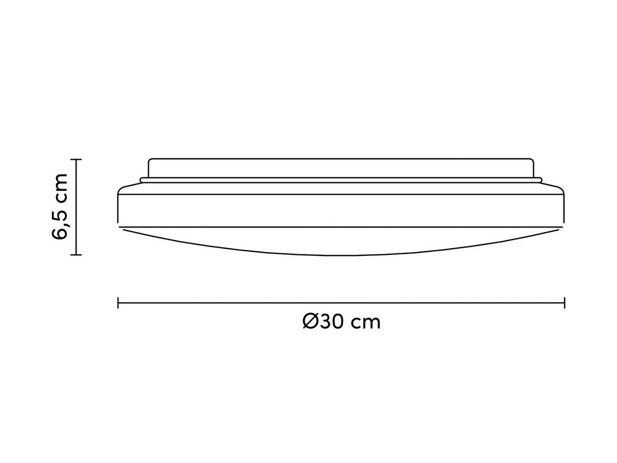 LED stropné svietidlo Sorfa, Ø: 29cm, 12 Watt - biela, Modern, kov/plast (29/6,5cm) - Premium Living