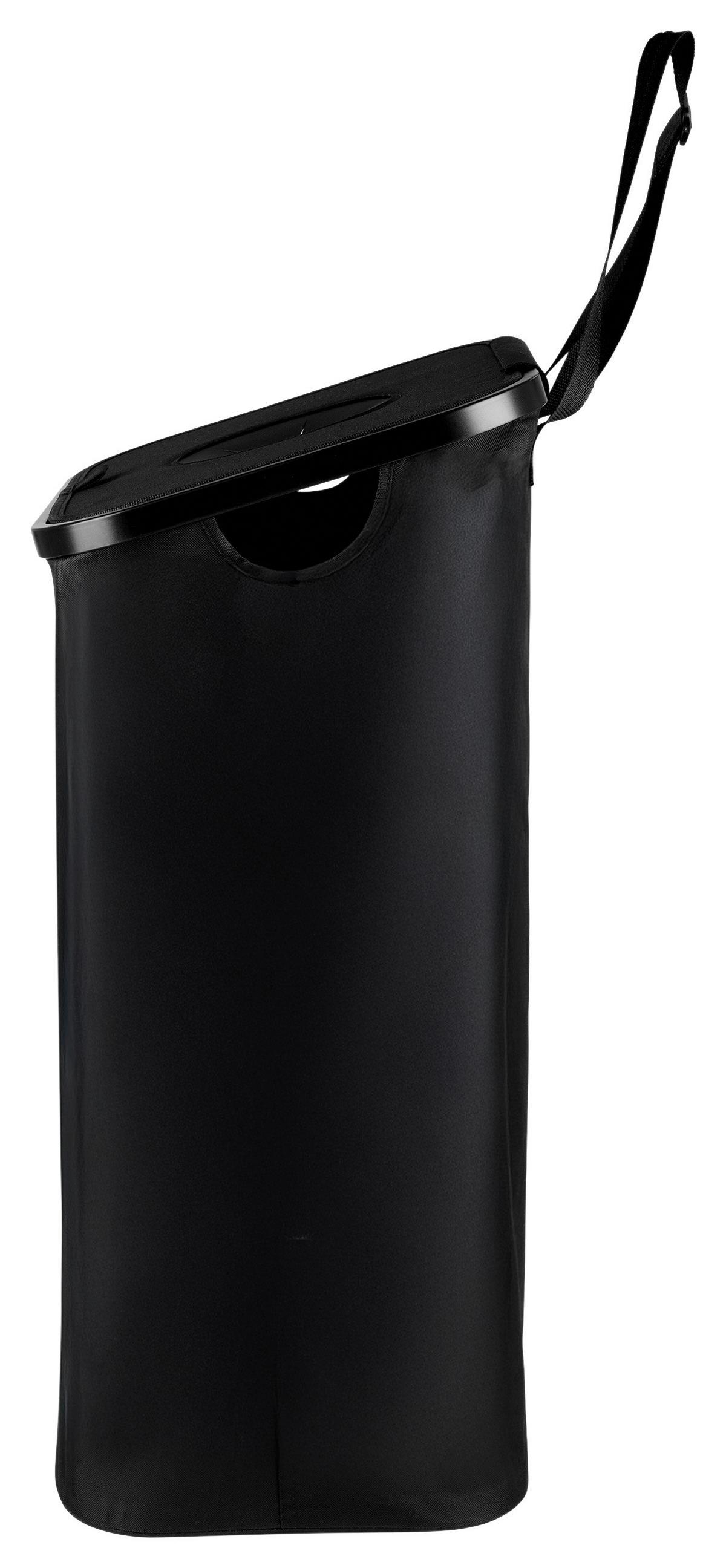 Flaschen/Dosensammelbehälter 80 Liter - Schwarz, Basics, Naturmaterialien/Kunststoff (40/32.5/72cm)