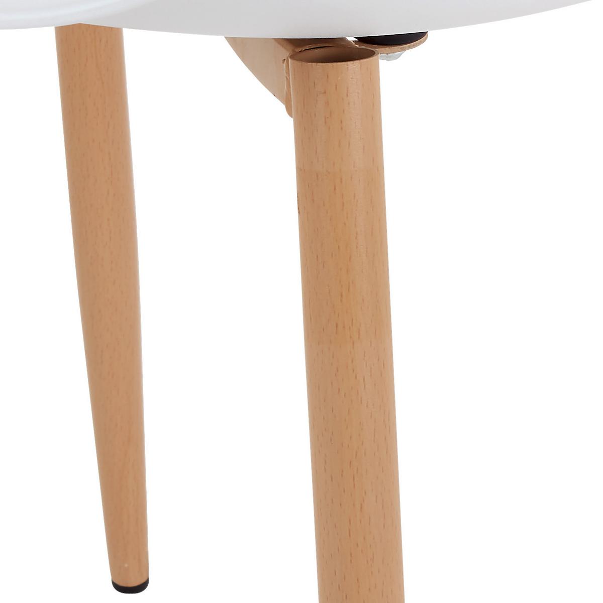 Esszimmerstuhl Rivan Weiß Dekor - Buchefarben/Weiß, MODERN, Kunststoff/Metall (44/83/53cm) - Ondega