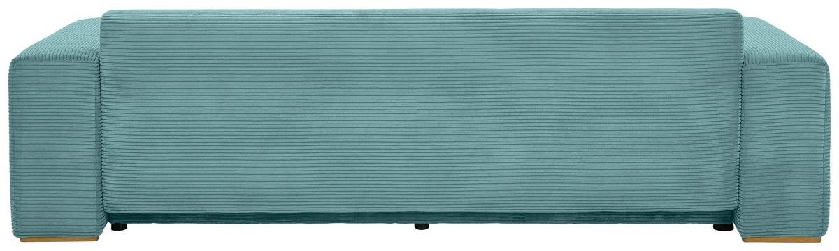 Schlafsofa Vouge Mintgrün Bettkasten, B: 255 Cm - Buchefarben/Schwarz, KONVENTIONELL, Textil (255/86/123cm) - Livetastic