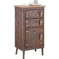 Komoda Ronja, š: 49 cm - barvy zlata/hnědá, Lifestyle, kov/dřevo (49/90,5/37cm) - Premium Living