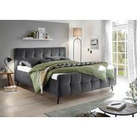 Čalouněná postel MARIO C antracit 180x200 cm - černá/antracitová, Basics, dřevo/kompozitní dřevo (180/200cm) - MID.YOU