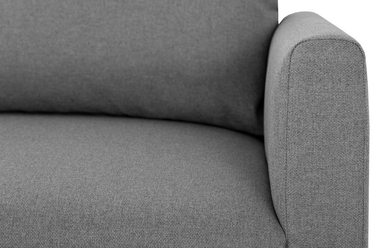 Ecksofa Tweety - Schwarz/Grau, Basics, Textil (192/138cm) - P & B