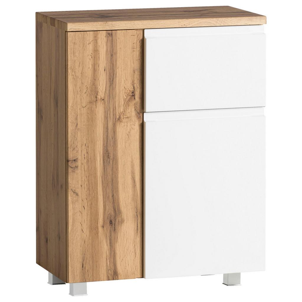 Hängeschrank Varese Bxh: 65 79cm Weiß/wotaneiche Dekor