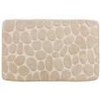 Badematte Stone 50x80 cm Beige, Rutschhemmend - Beige, MODERN, Textil (50/80cm) - Luca Bessoni