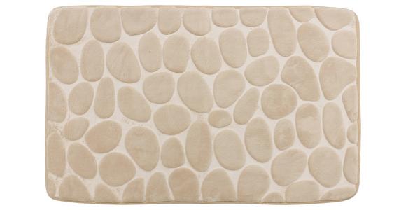 Badematte Stone 50x80 cm Beige, Rutschhemmend - Beige, MODERN, Textil (50/80cm) - Luca Bessoni