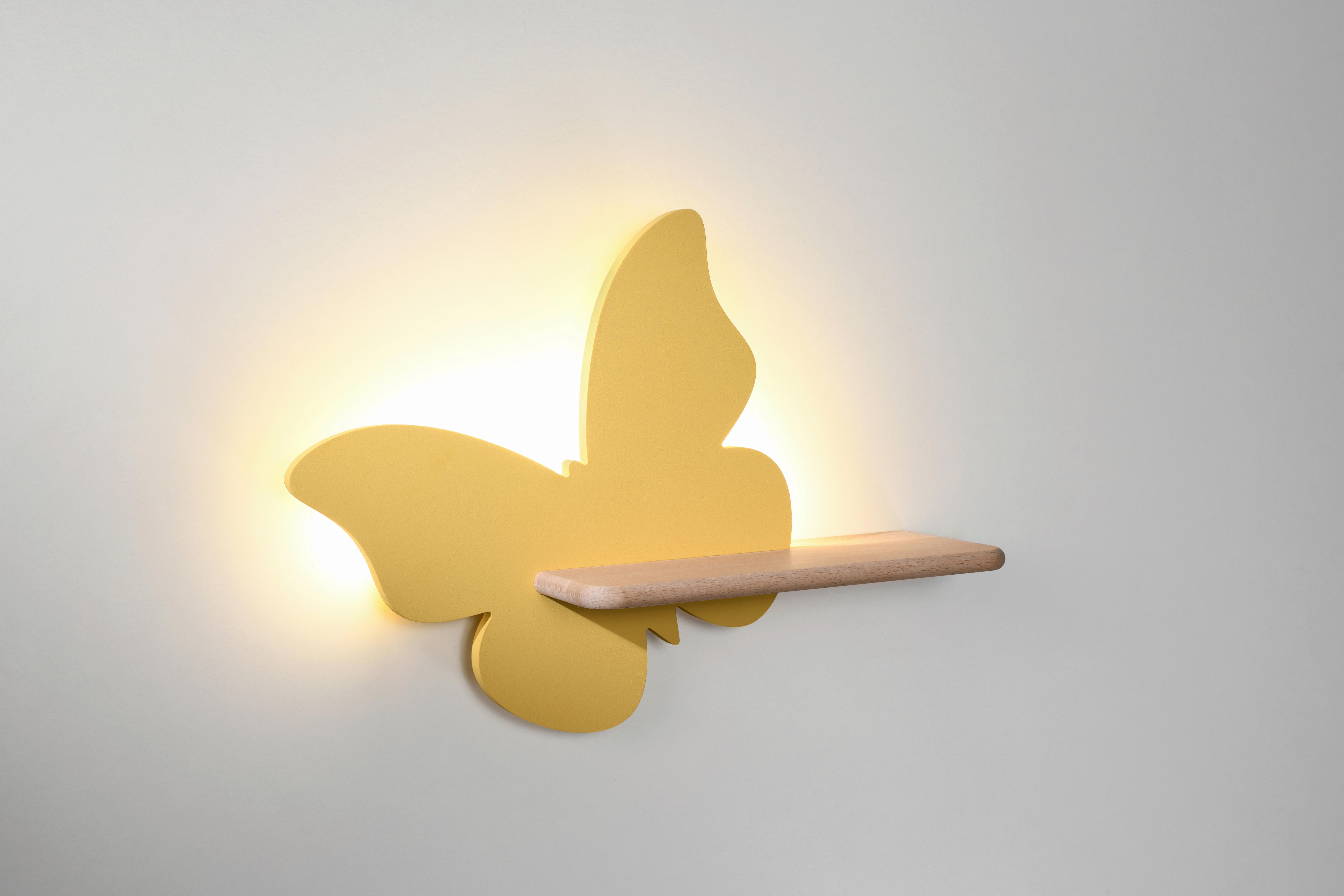 Kinderwandleuchte 21-84873 Butterfly - Goldfarben, Basics, Holz/Holzwerkstoff (40/12/29.5cm)