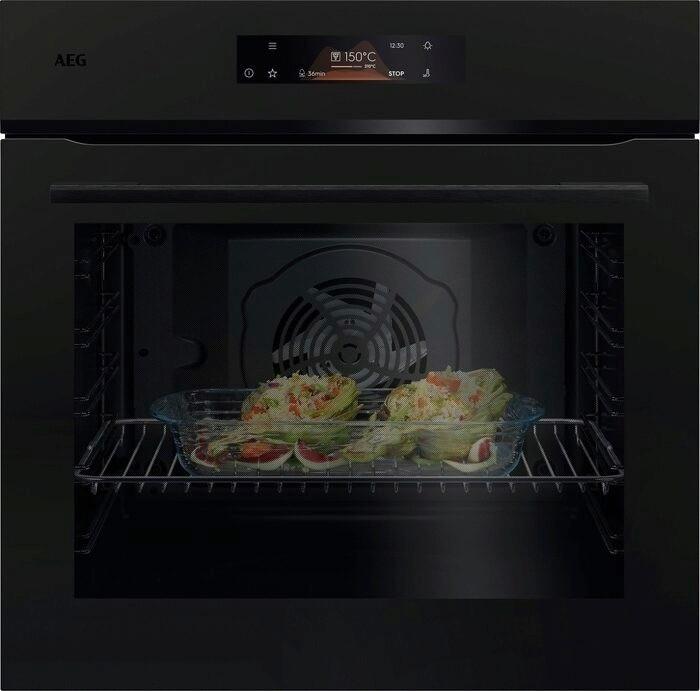 Einbaubackofen Nbu7p60kt - Schwarz, MODERN, Glas (59,6/59,4/56,9cm) - AEG