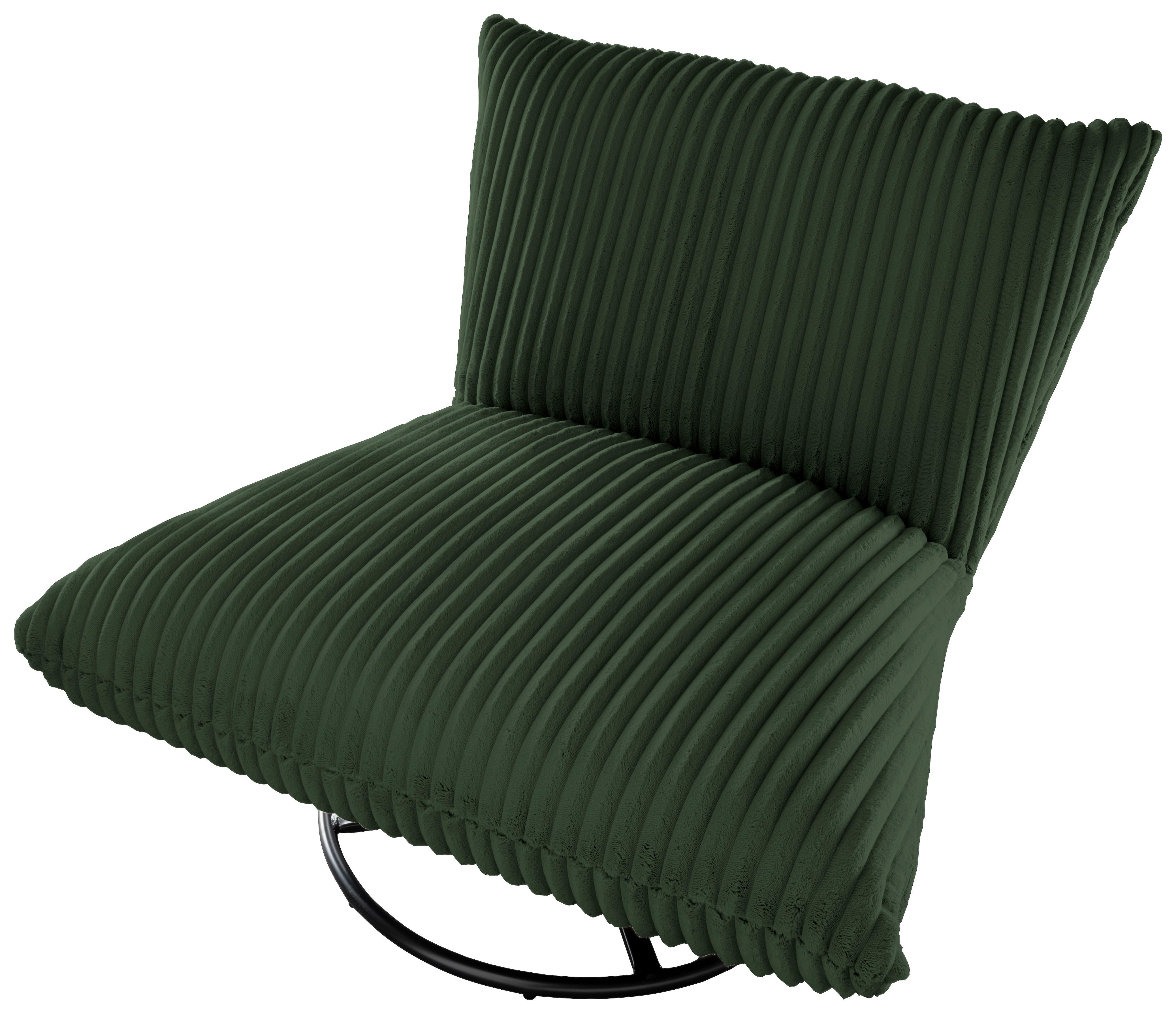 Relaxsessel Cremona Grün B: 100 Cm - Schwarz/Grün, Design, Textil (100/78/96cm) - Livetastic