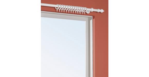 Rundstangengarnitur Benno Metall/Kunststoff/Weiß L:140cm - Weiß, KONVENTIONELL, Kunststoff/Metall (140cm) - Ondega
