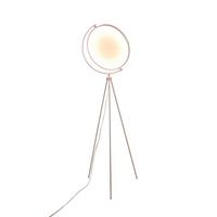 LED-Stehlampe Munega Weiß Rund - Weiß, Design, Kunststoff/Textil (41/156cm) - Näve