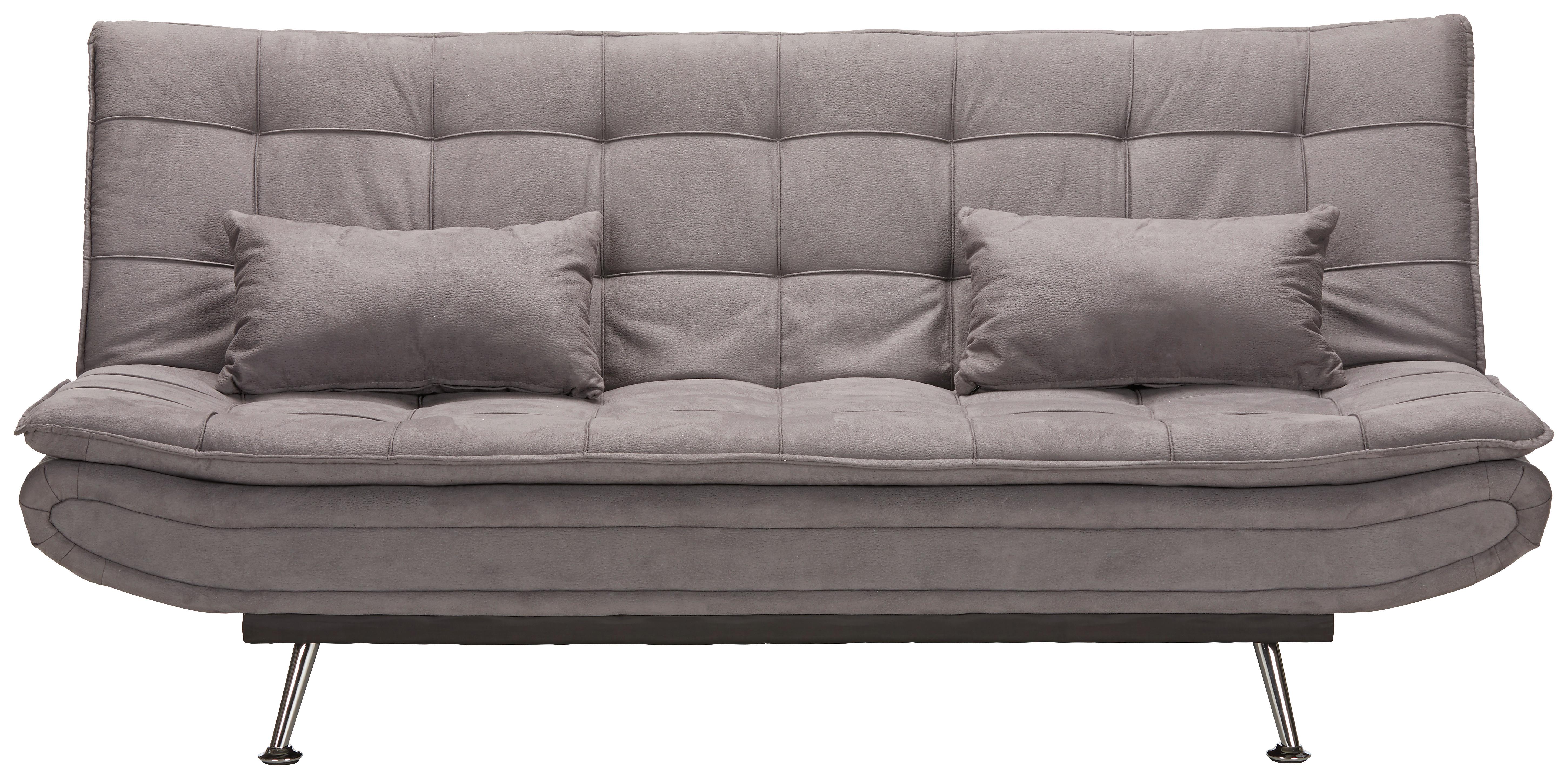 Rozkládací pohovka CLOUD, vintage šedá, max. 360 kg - šedá/barvy stříbra, Moderní, kov/dřevo (196/92/98cm) - Mömax