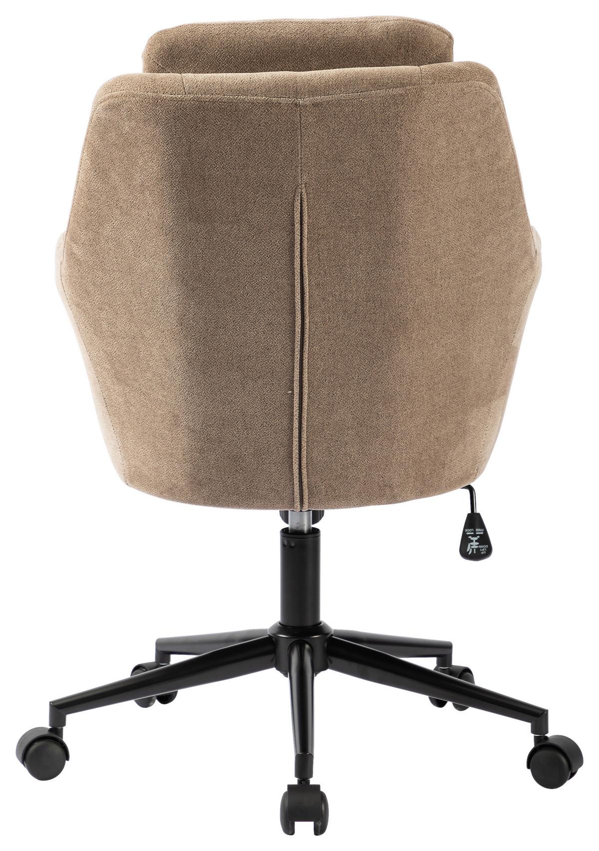Drehstuhl Amalfi Beige B: 58 cm - Beige/Schwarz, MODERN, Kunststoff/Textil (58/91-99/71cm) - MID.YOU