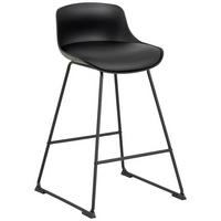 Besucherstuhl Tina Gepolstert Schwarz Bis 110 Kg - Schwarz, MODERN, Textil/Metall (50/84/49cm) - MID.YOU