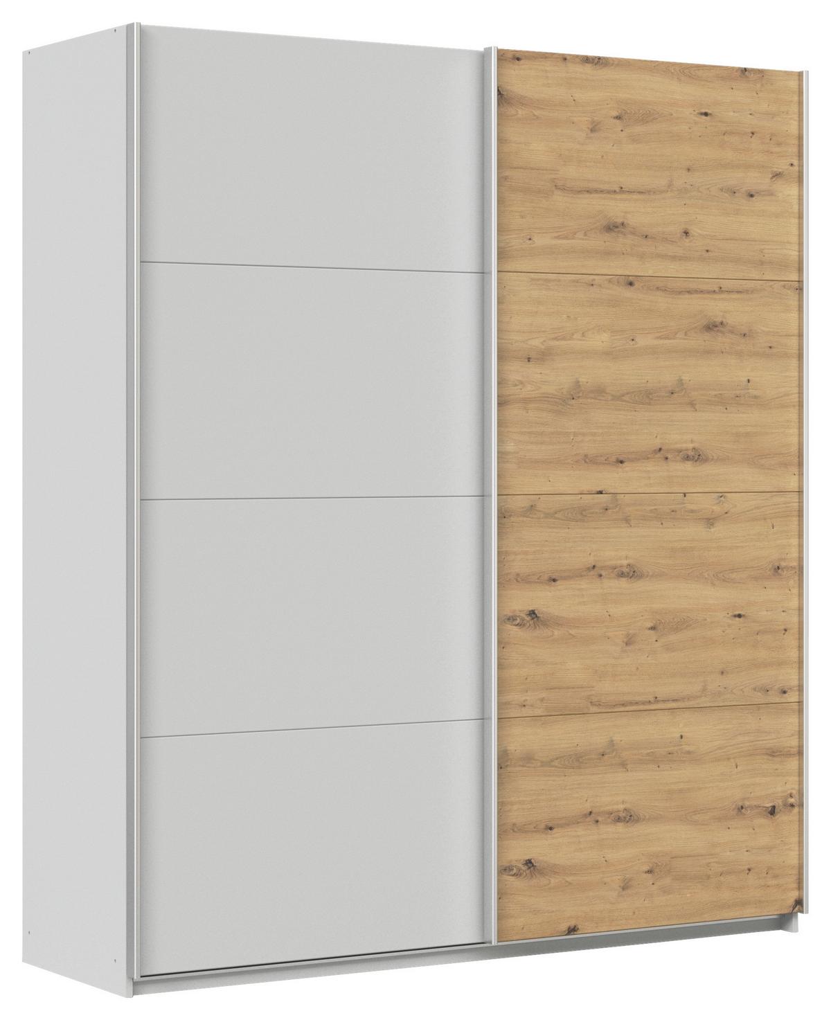 Tolóajtós Szekrény Feldkirch 181/210 Cm - világosszürke/Artisan tölgy, Modern, faalapú anyag (181/210/62cm)