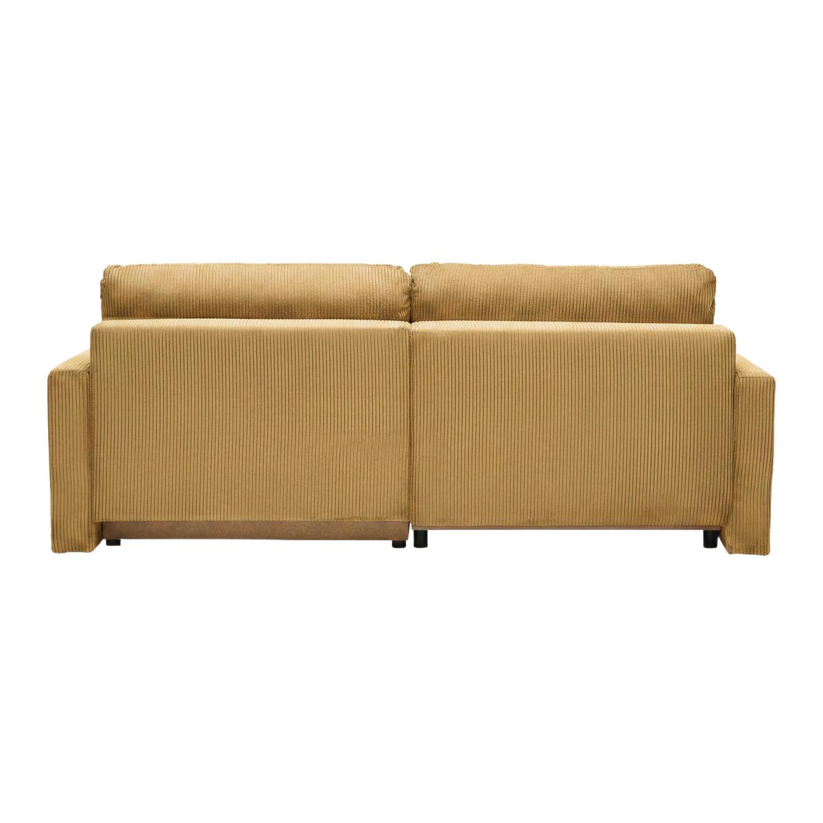Rohová sedačka DAVE, obojstr.,horčicovožltý menč. - horčicovožltá, Modern, textil (227/146cm) - Based
