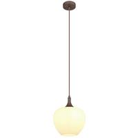 Hängeleuchte 15548hc - Opal/Braun, KONVENTIONELL, Glas/Textil (24/120cm) - Globo