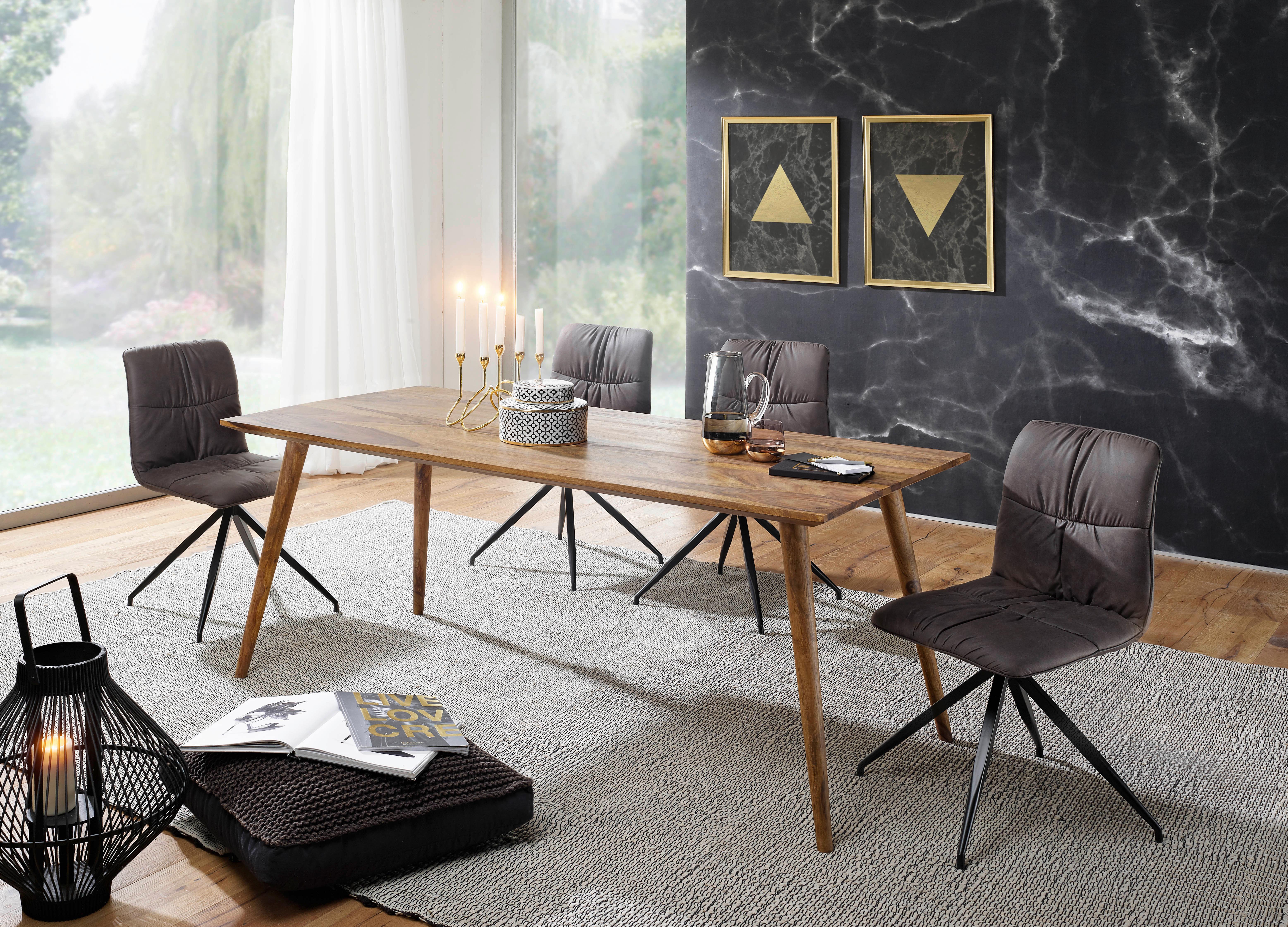 Esstisch Wl1.964 - Sheeshamfarben, Design, Holz (160/80/76cm) - MID.YOU