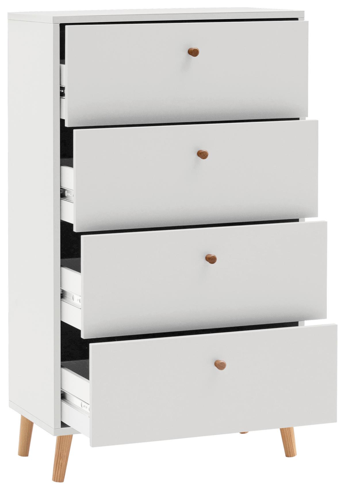 KOMMODE Bjarne Weiß B: 60,1cm - Weiß, Design, Holzwerkstoff (60,1/101,3/33cm) - MID.YOU