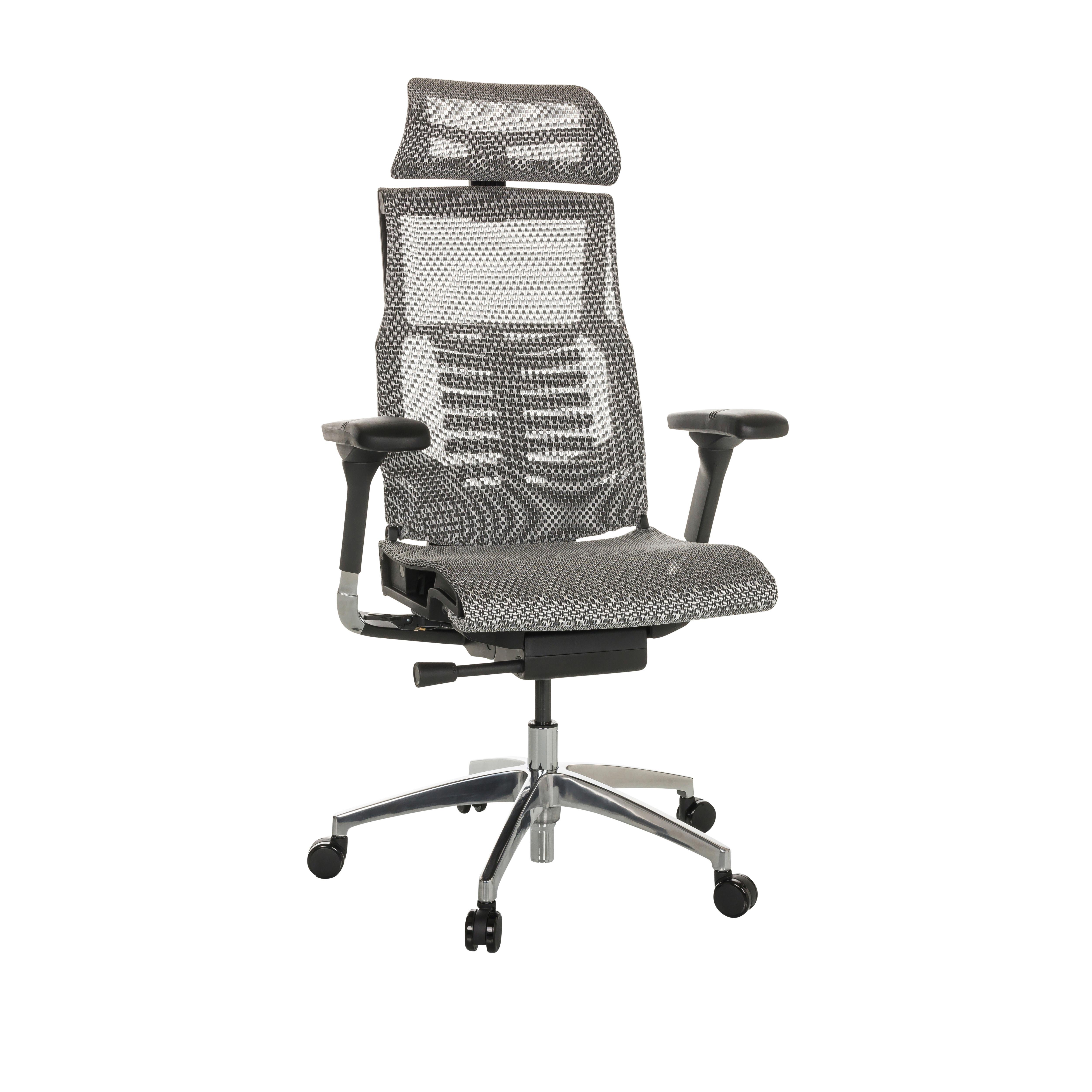 Drehstuhl Dynafit II - Silberfarben/Hellgrau, Basics, Kunststoff/Textil (67/119-135/60cm) - MID.YOU