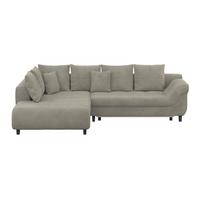 Ecksofa Mit Schlaffunktion Mendoza New Chenille 197x309cm - Sandfarben/Schwarz, KONVENTIONELL, Textil (197/309cm) - Ondega