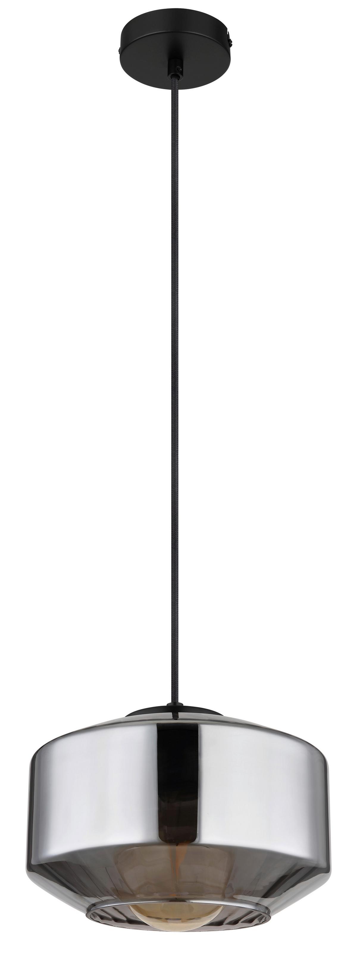 Hängeleuchte 15547h1 - Schwarz, Design, Glas/Metall (24/120cm) - Globo