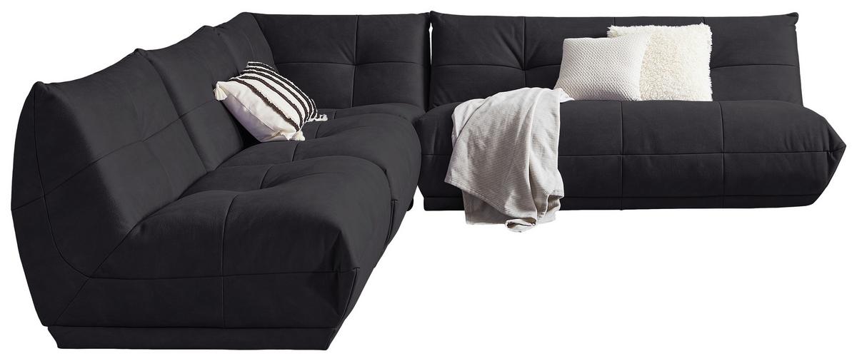 Ecksofa Giselle Schwarz S: 315x285 cm - Schwarz, Trend, Textil (315/285cm) - Livetastic