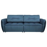 Boxspringová pohovka BOMBEI, petrolejový velúr - čierna/sivá, Modern, drevo/kompozitné drevo (243/94/125cm) - Premium Living