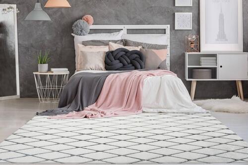 Hochflor Teppich Anthrazit/ Weiß Vivica 160x230 cm - Anthrazit/Weiß, Design, Textil (160/230cm) - Kayoom