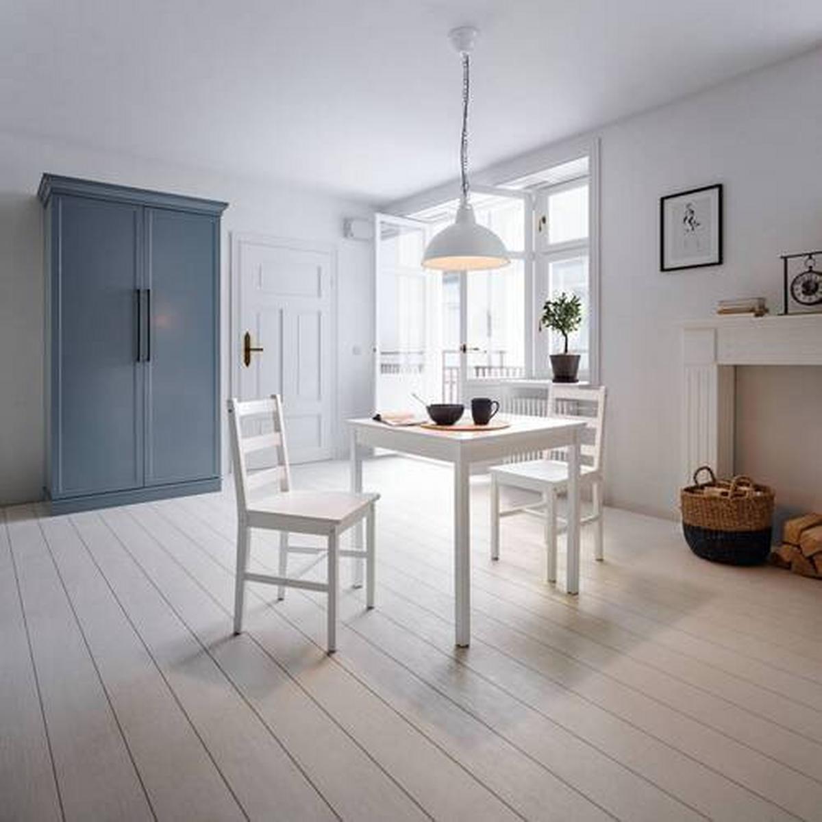 Jídelní set Matias bílá - bílá, Moderní, dřevo (75/75/73cm) - Bessagi Home