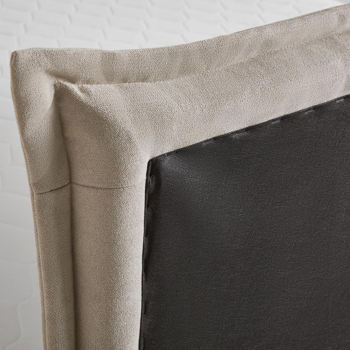 Boxspringová posteľ s toperom 180x200 cm, béžová - čierna/béžová, Modern, drevo/textil (180/200cm) - Bessagi Home