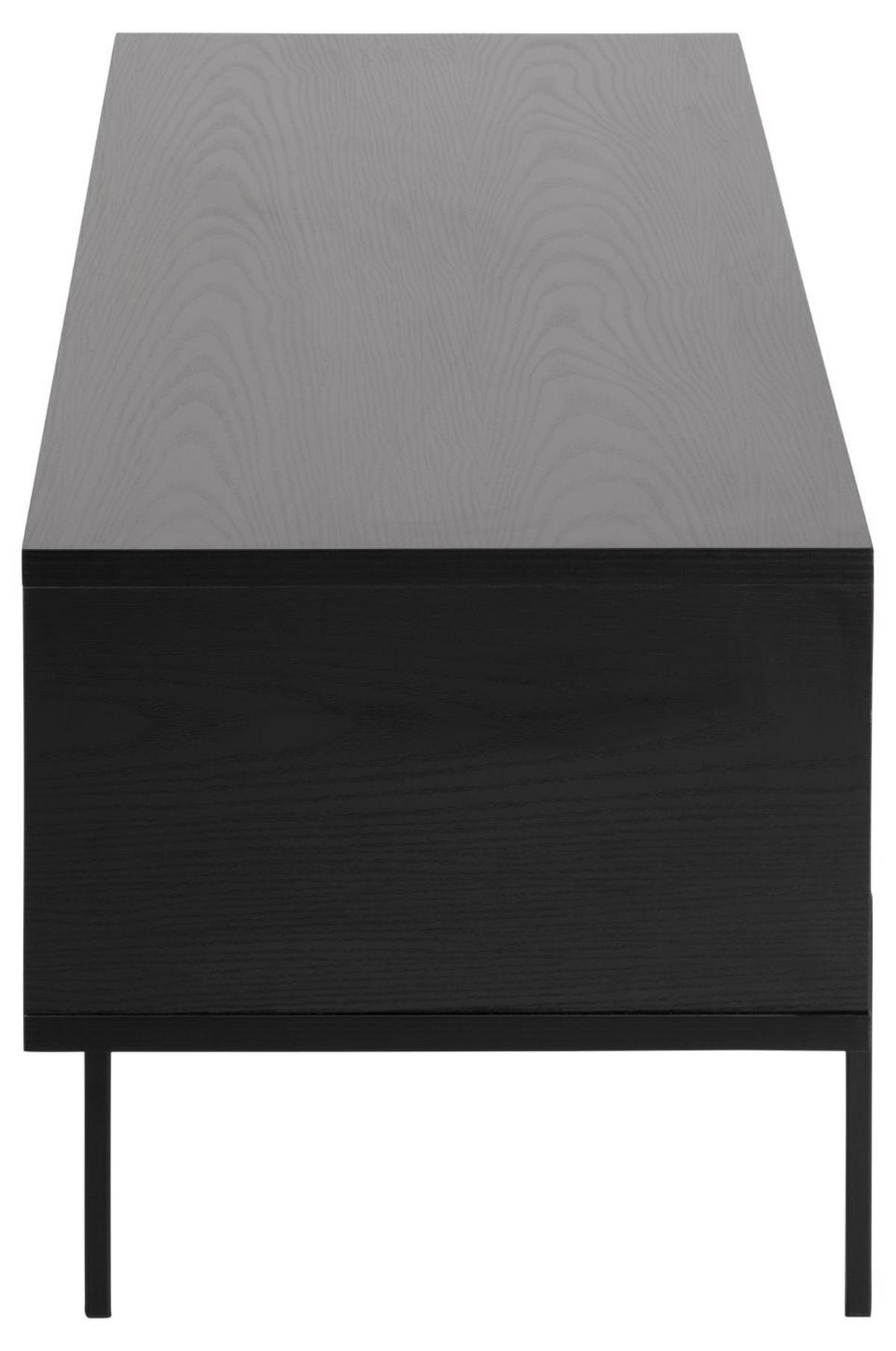 NÍZKA KOMODA ANGUS - čierna, Modern, kov/kompozitné drevo (140/44,5/40cm) - MID.YOU