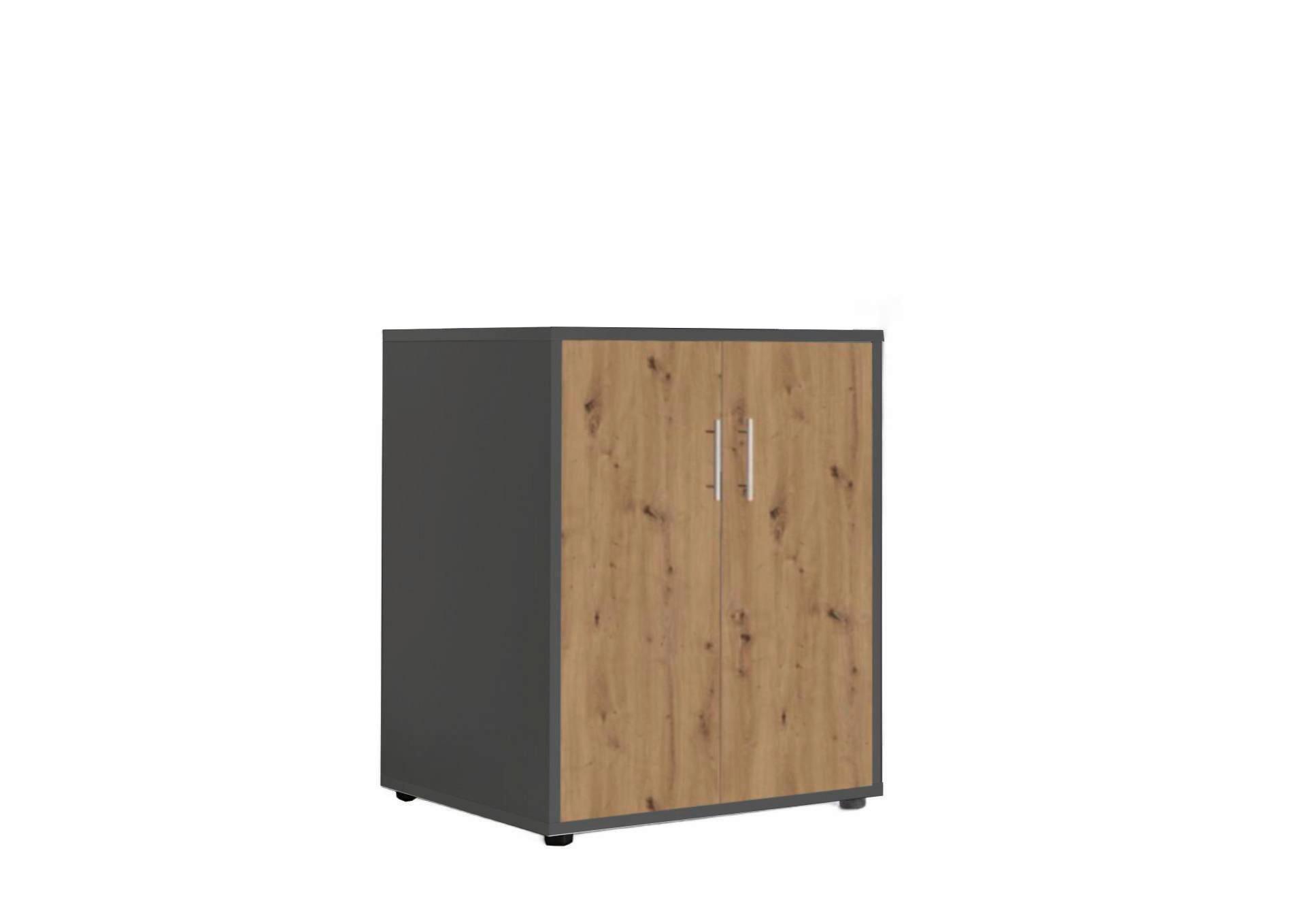 AKTENSCHRANK OFFICE EDITION - Anthrazit/Eiche Artisan, MODERN, Holzwerkstoff (54/74/50cm) - MID.YOU